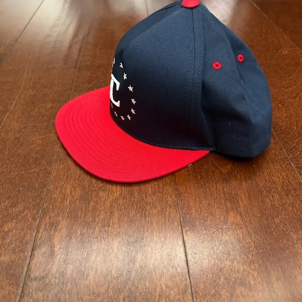 Civil Regime Navy and Red Baseball Cap with White Embroidered Lettering, NWOT